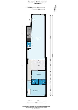 Floor plan - Kanaalstraat 151H, 1054 XD Amsterdam 